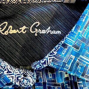 Robert Graham Blue/Black Button Down Shirt L